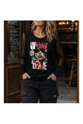 CAMISETA CON MANGA LARGA DE...