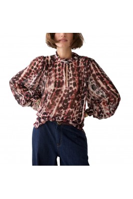 BLUSA OVERSIZE DE GASA CON...