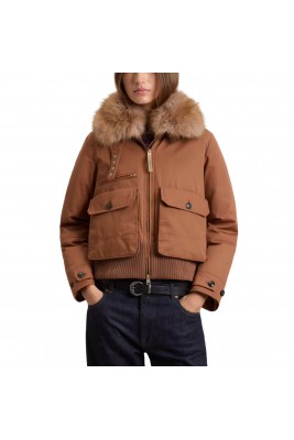 BEST COTTON FAUX FUR BOMBER...