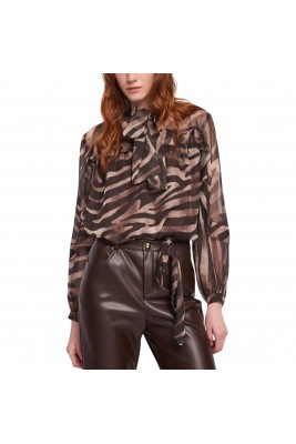 BLUSA SEMITRANSPARENTE CON...