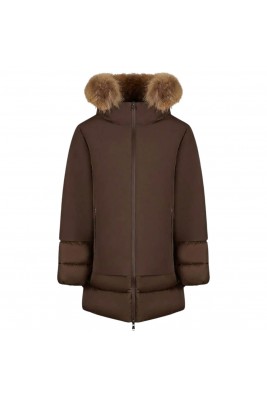 PARKA MIDI BIMATERIAL...
