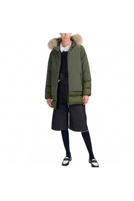 PARKA MIDI BIMATERIAL... 2