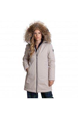 PARKA DE MUJER LARGA LISA...